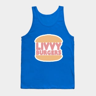 Livvy Burgers | Burger King Logo Parody Tank Top